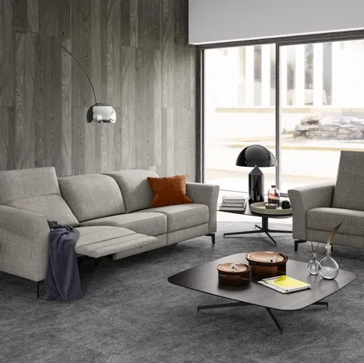 Divano relax lineare Wilson di MorbidLine Salotti