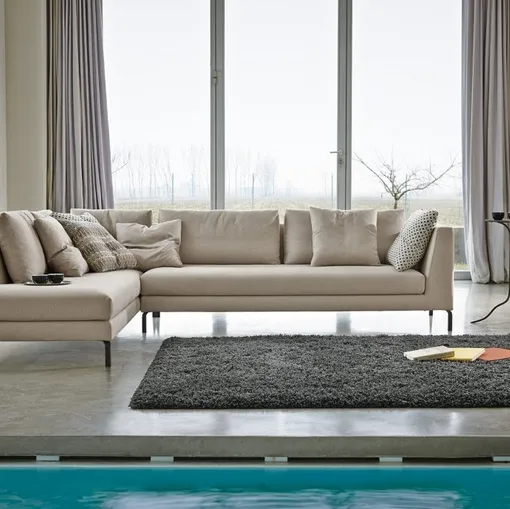 Divano angolare in tessuto Orlando di MorbidLine Salotti