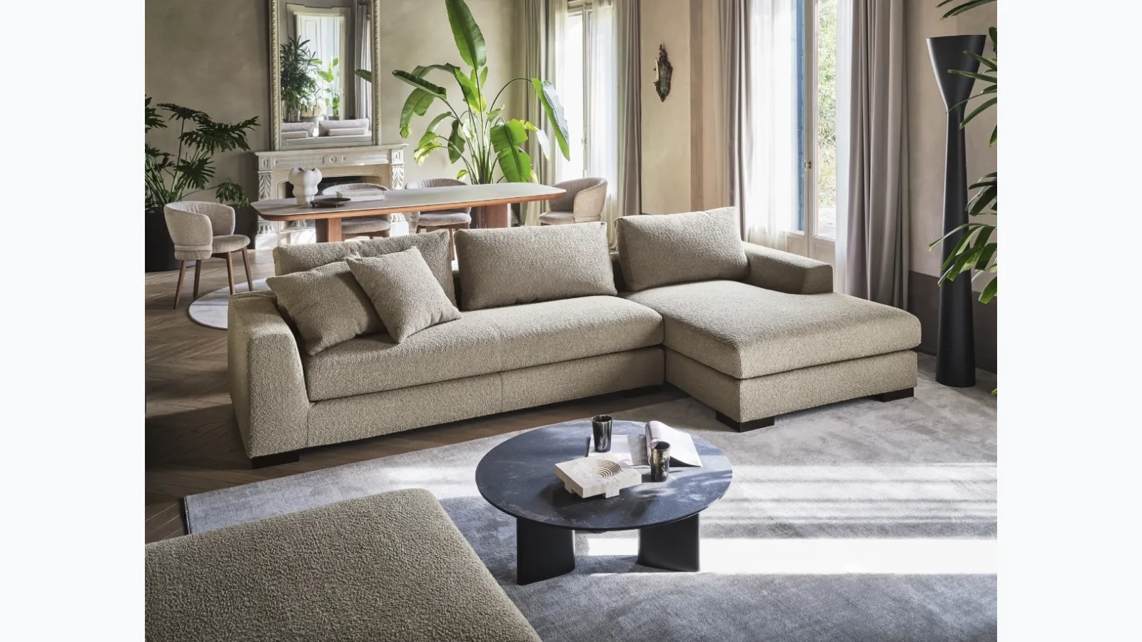 Divano con penisola Sierra di Calligaris