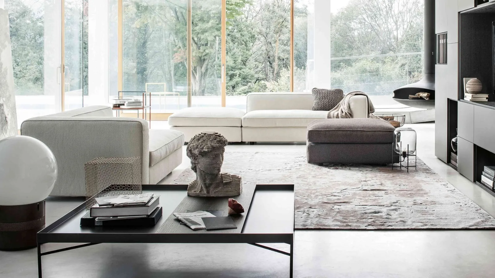 Divano lineare Snap di Lema