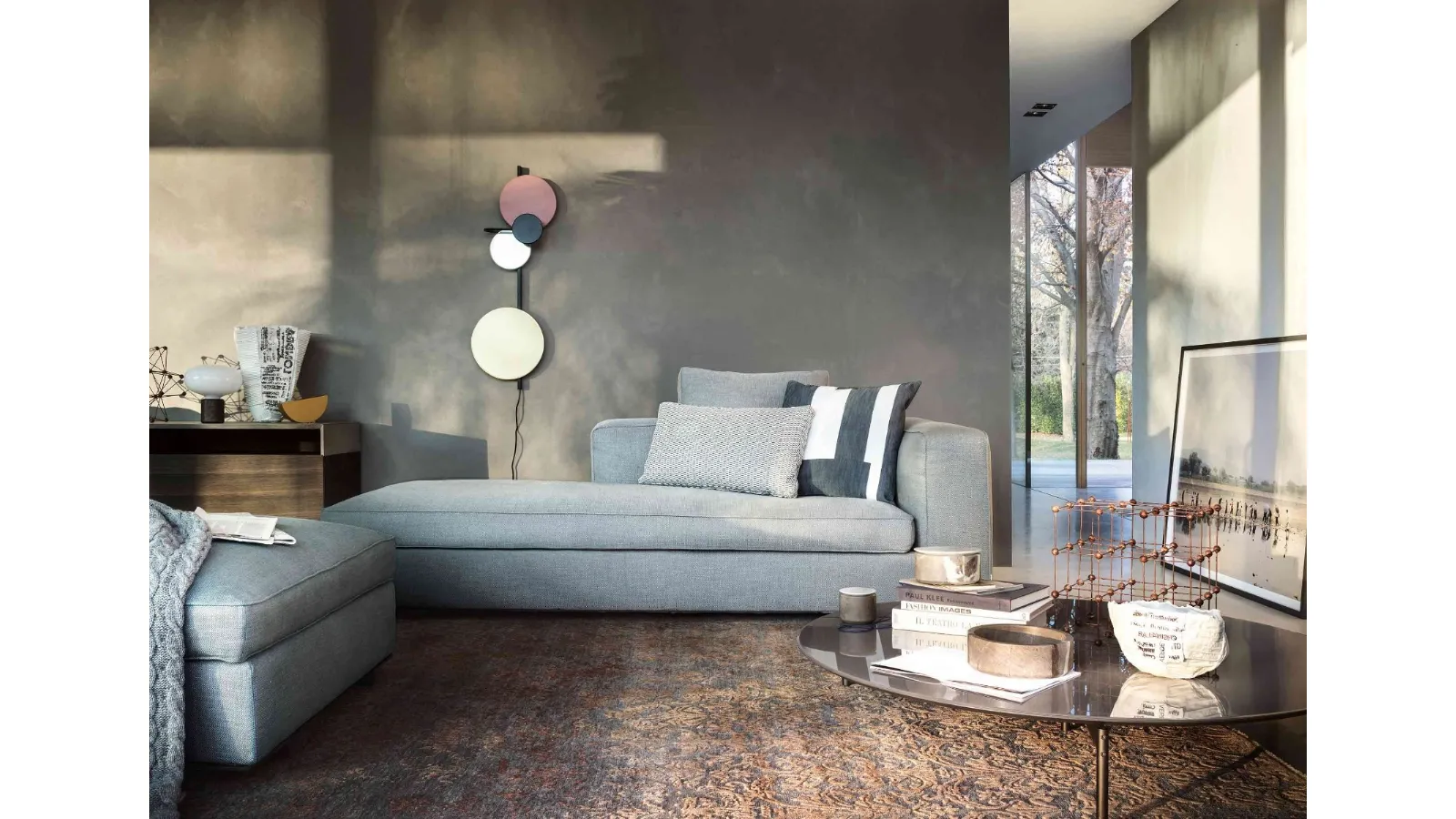 Divano lineare Snap di Lema