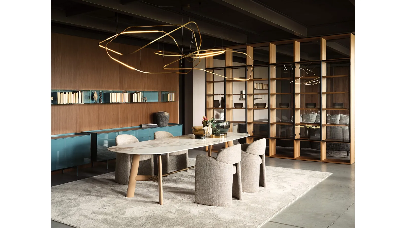 Tavolo August con top in marmo di Lema