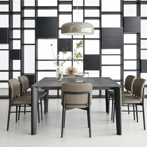 Tavolo quadrato Desco in Ceramica di Sangiacomo