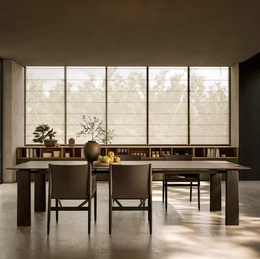 Tavolo Jiku in rovere termotrattato di Lema