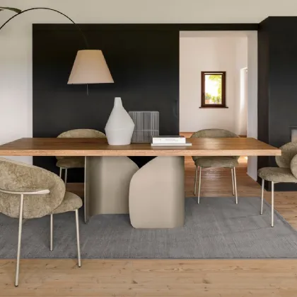 Tavolo Twins in legno massello Wild Natural di Calligaris