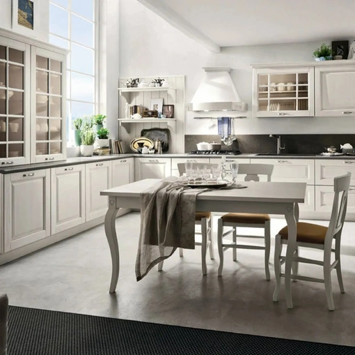 Cucina Classica angolare in legno laccato Bolgheri 04 di Stosa