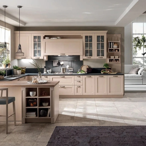 Cucina Classica in Frassino con penisola Virginia 03 di Stosa