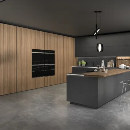 Cucina Design con penisola Link 01 di Snaidero