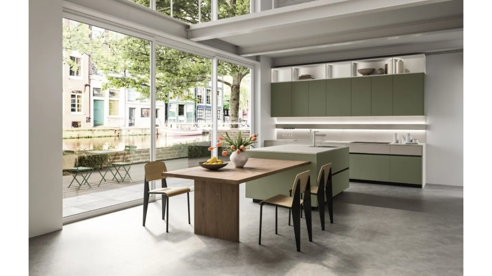 Cucina Moderna con isola Folio 02 di Snaidero