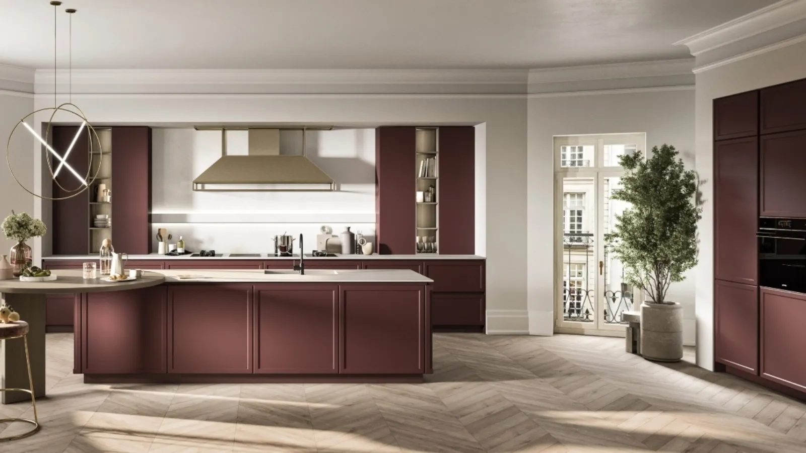 Cucina Moderna con isola Frame 01 di Snaidero