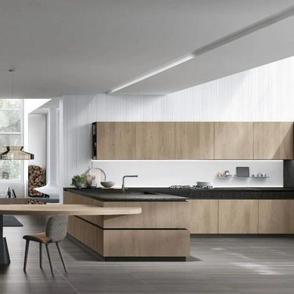 Cucina Moderna con penisola Natural 11 di Stosa