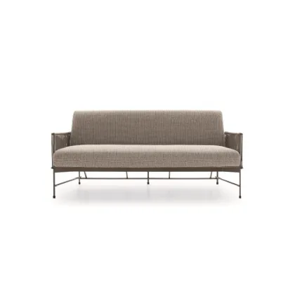 Divano Kyo in tessuto imbottito con struttura in corda intrecciata di Ditre Italia