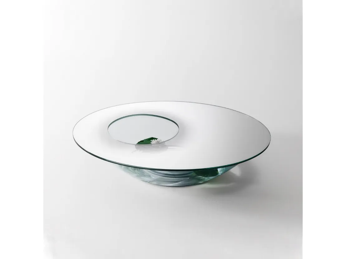 Tavolino con vasca interna Nacre di Glas Italia