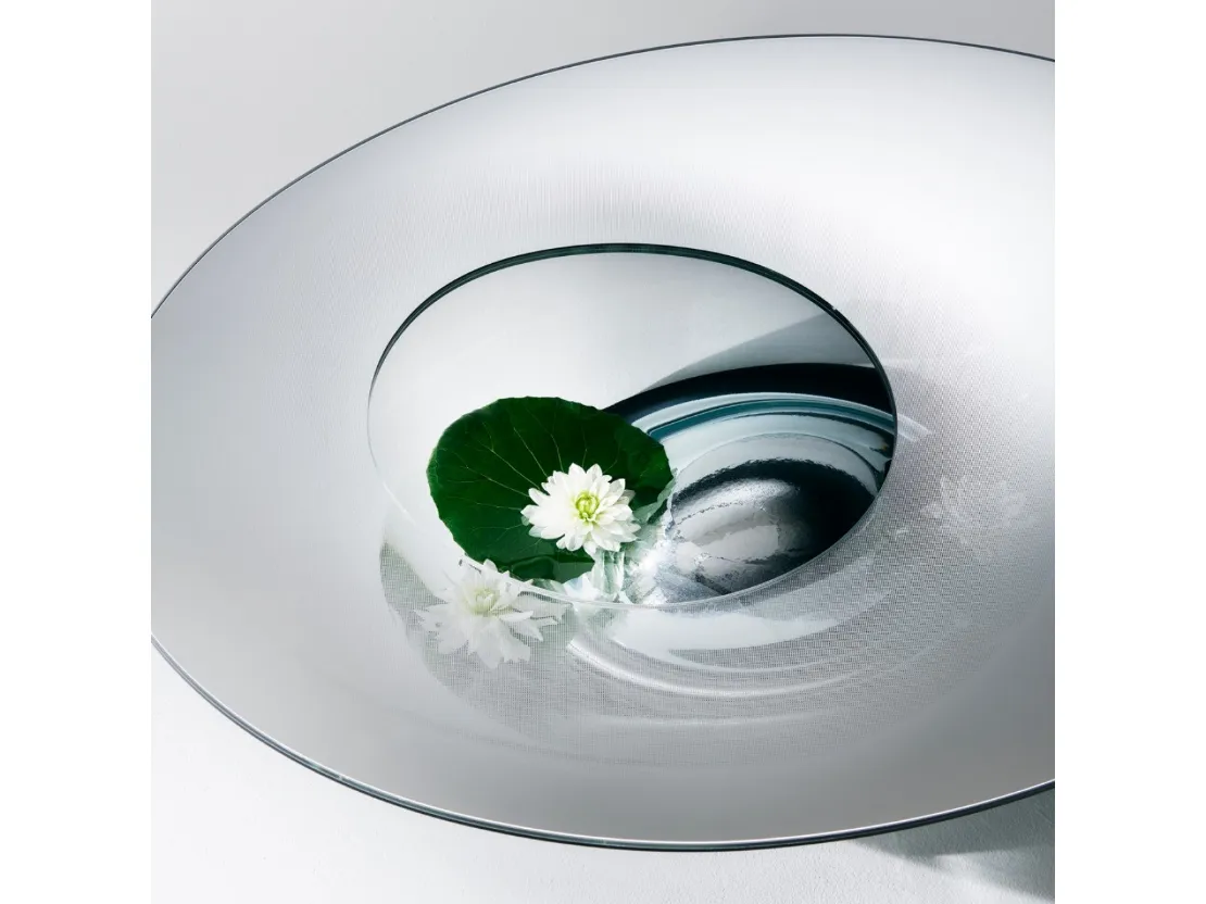 Tavolino con vasca interna Nacre di Glas Italia