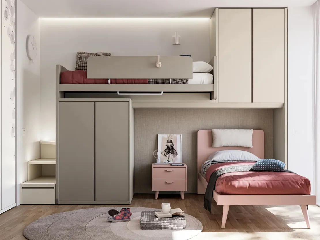 Cameretta a soppalco Generazione Z 2405 di Doimo Cityline