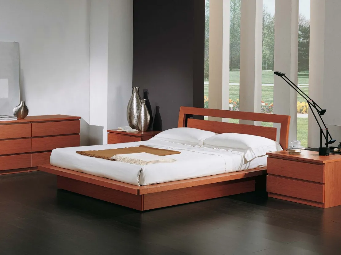 Letto in legno con testiera Greta di Fratelli Elli