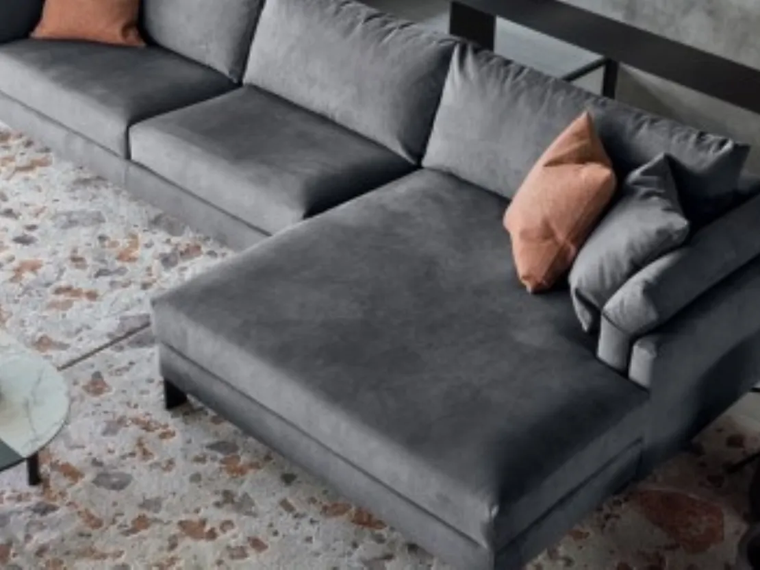 Divano con penisola Meridien di Calligaris