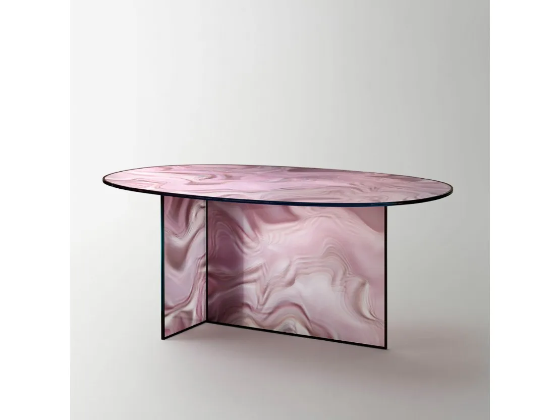 Tavolo Liquefy Ovale di Glas Italia