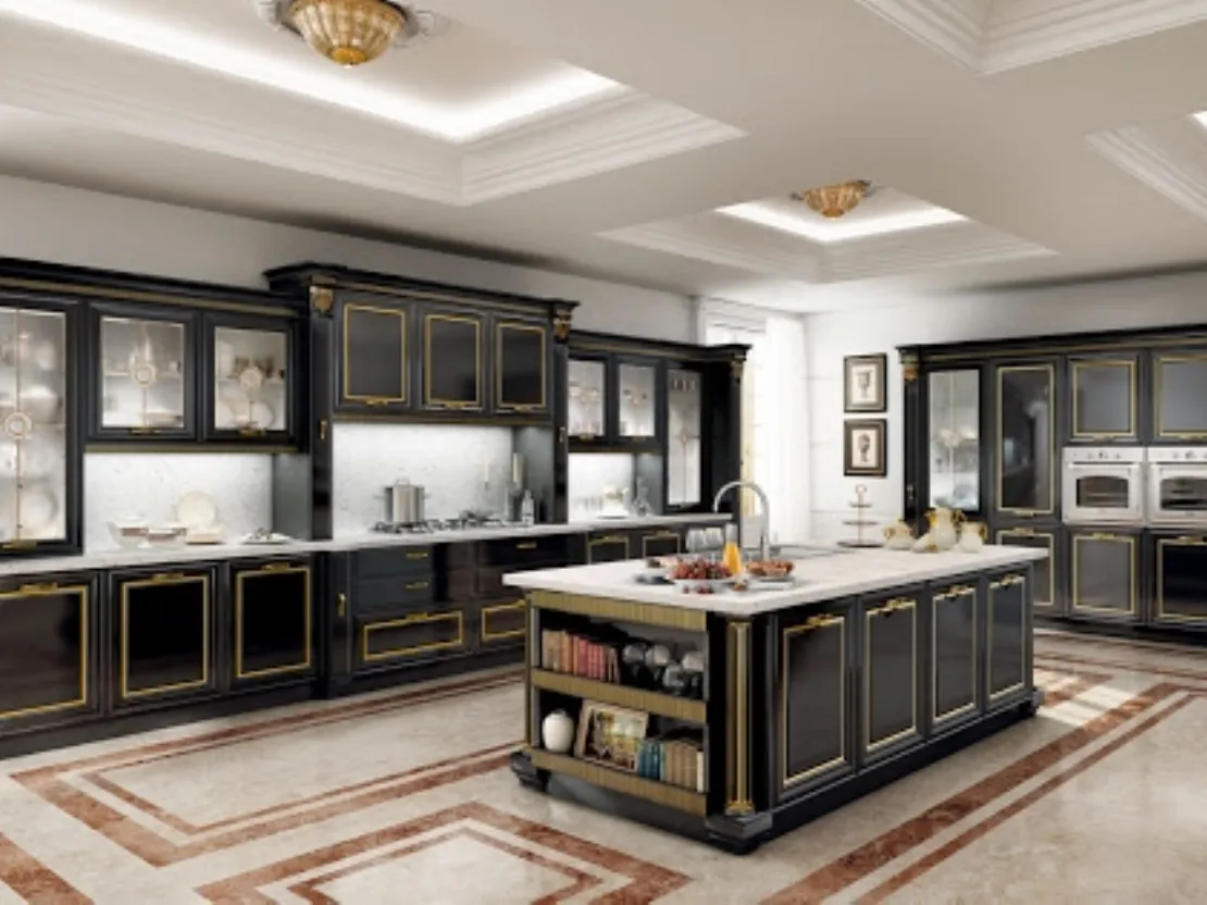 Cucina Moderna linea Luxury con isola Imperiale di Le Cucine dei Mastri